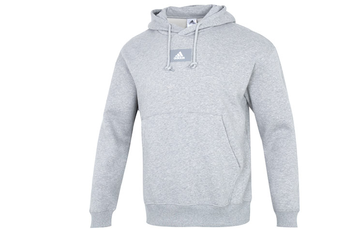 adidas Solid Logo Hoodie Gray - Casual Sportswear HK2830
