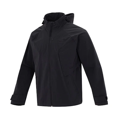 adidas Solid Logo Outdoor Windbreaker Hoodie Jacket Casual Running Style IP4922