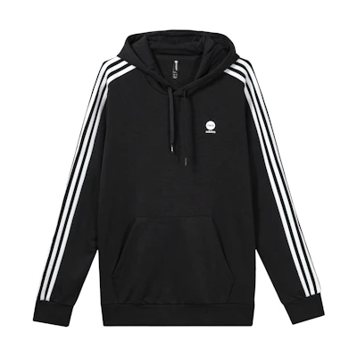 adidas Solid Logo Print Hoodie Black Pullover HD4671