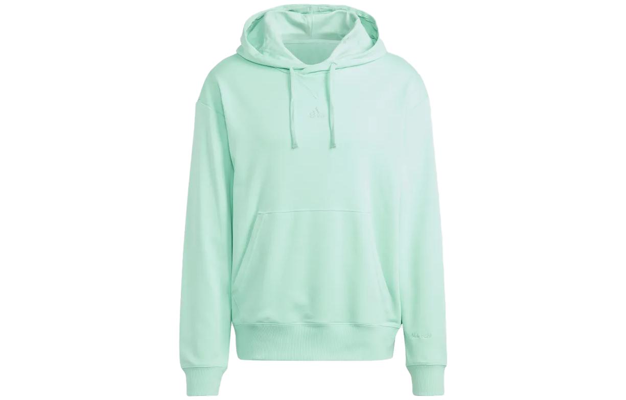 adidas Solid Logo Print Hoodie Green IC9761