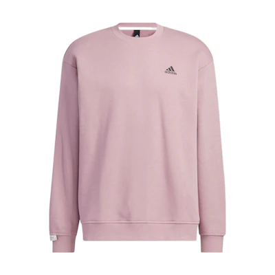 adidas Solid Logo Print Pullover Sweatshirt Unisex Couple Style Light Purple IB2715