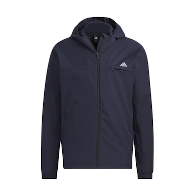 adidas Solid Logo Print Zip-Up Hoodie Jacket IK7348