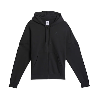adidas Solid Logo Unisex Hoodie Black Long-Sleeve IK3094
