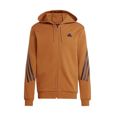 adidas Solid Logo Zip-Up Hoodie Brown IC8260