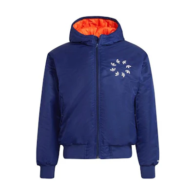 adidas Solid Logo Zip-Up Hoodie Jacket - Night Navy Blue H13559