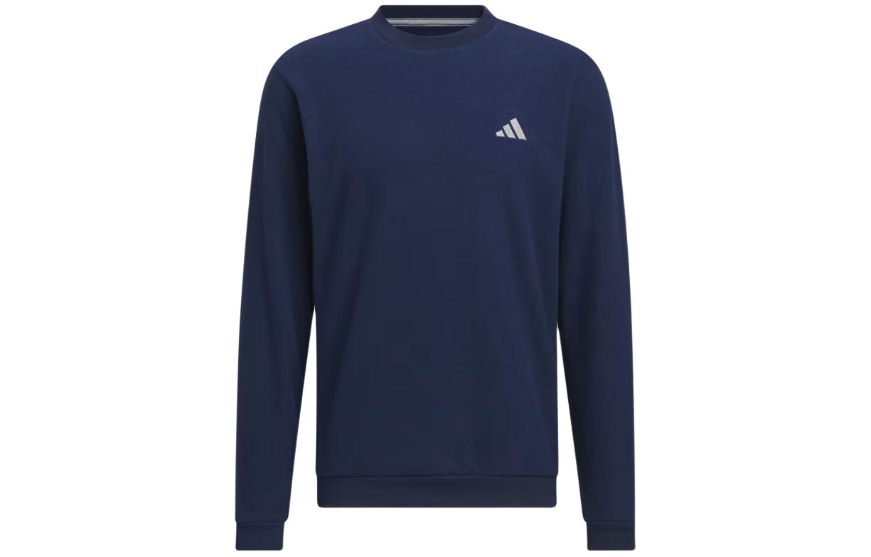 adidas Solid Navy Blue Crewneck Loose Fit Long Sleeve Sweatshirt HZ8144