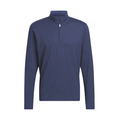 adidas Solid Navy Blue Long-Sleeve Polo Sweatshirt HR9066