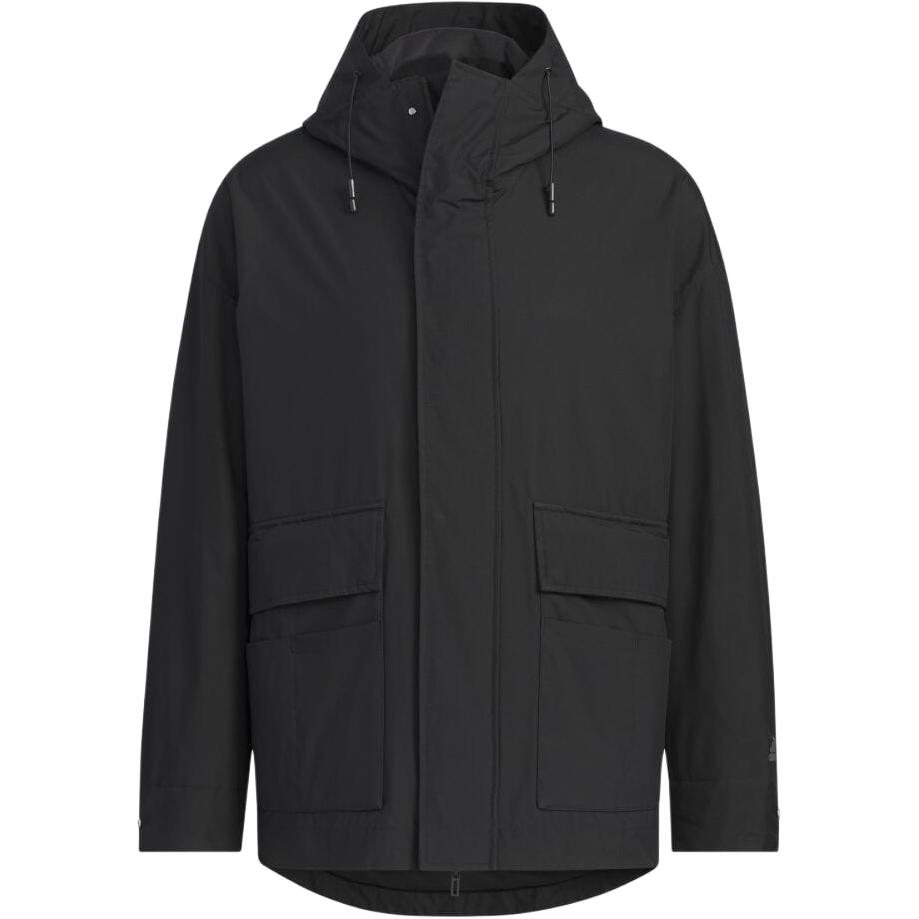 adidas Solid Outdoor Sports Zip-Up Hoodie Jacket in Black JG8509