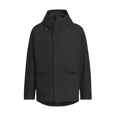 adidas Solid Outdoor Sports Zip-Up Hoodie Jacket in Black JG8509