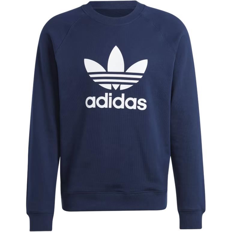 adidas Solid Pullover Crewneck Raglan Sweatshirt Blue IM4502