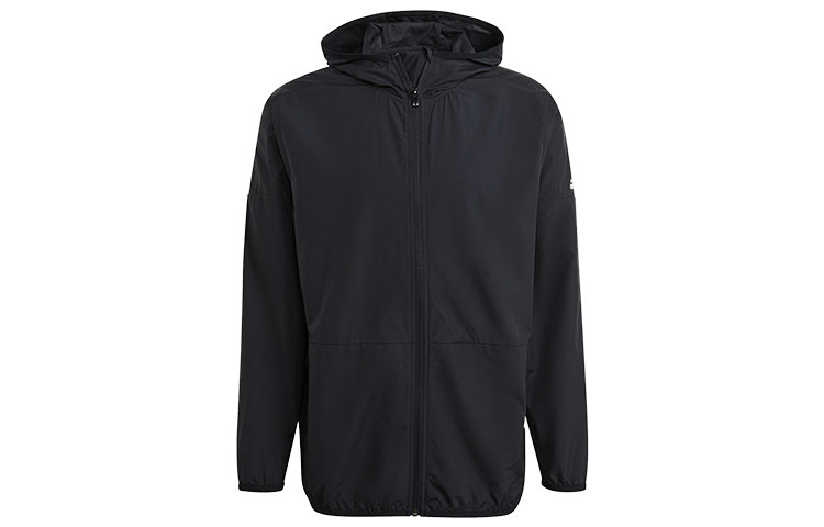 adidas Solid Sports Hoodie Jacket Black GQ0577