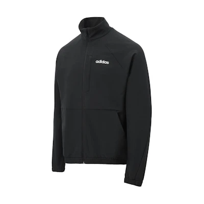 adidas Solid Stand-Collar Zip-Up Jacket Black JE1342