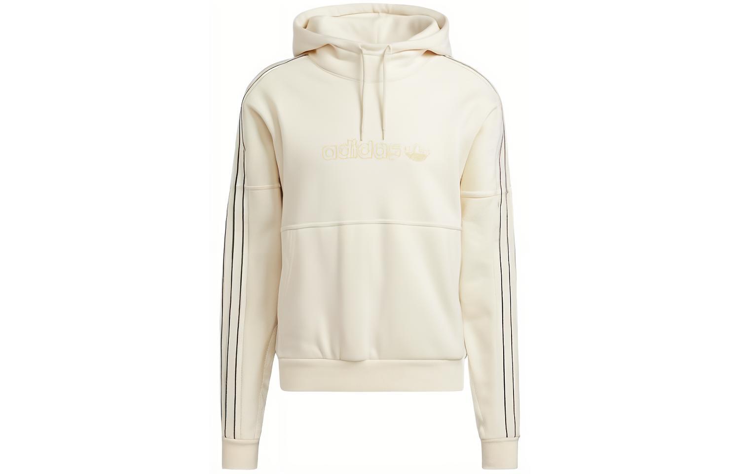 adidas Solid Stripe Sweatshirt Cream White H31285