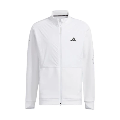 adidas Solid White Zip-Up High-Neck Jacket HY0944