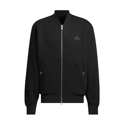 adidas Spacer Bomber Jacket Black Casual Loose Fit Flight Jacket JJ3798