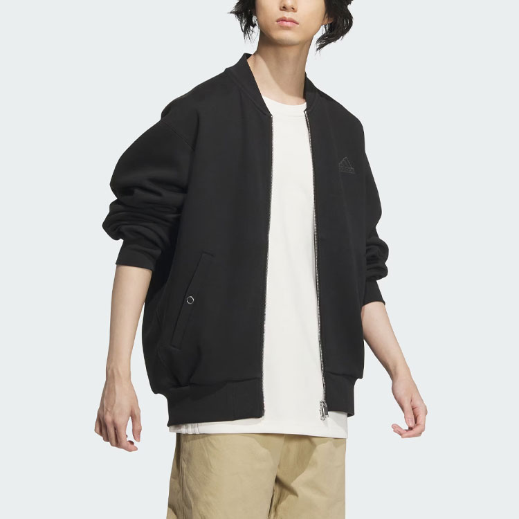 Purchase アディダス スペーサーボンバージャケット ブラック カジュアルルーズフィットフライトジャケット JJ3798