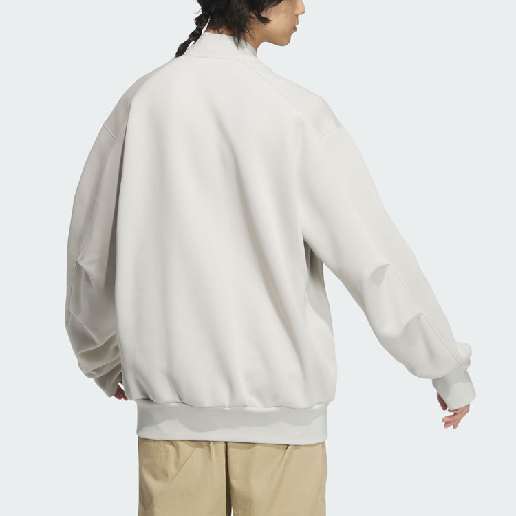 Shop adidas Spacer Bomber Jaket Loose Fit Casual Outerwear - Warna Talc JJ3789