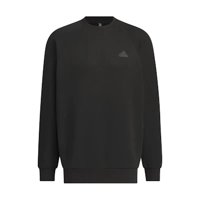 adidas Spacer Crew Black Logo Pullover Sweatshirt Casual Long Sleeve JJ3788