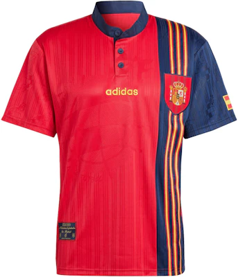 アディダス スペイン 1996 ホームジャージ ダークレッド レトロ サッカーシャツ IT7754 Buy アディダス スペイン 1996 ホームジャージ ダークレッド レトロ サッカーシャツ IT7754