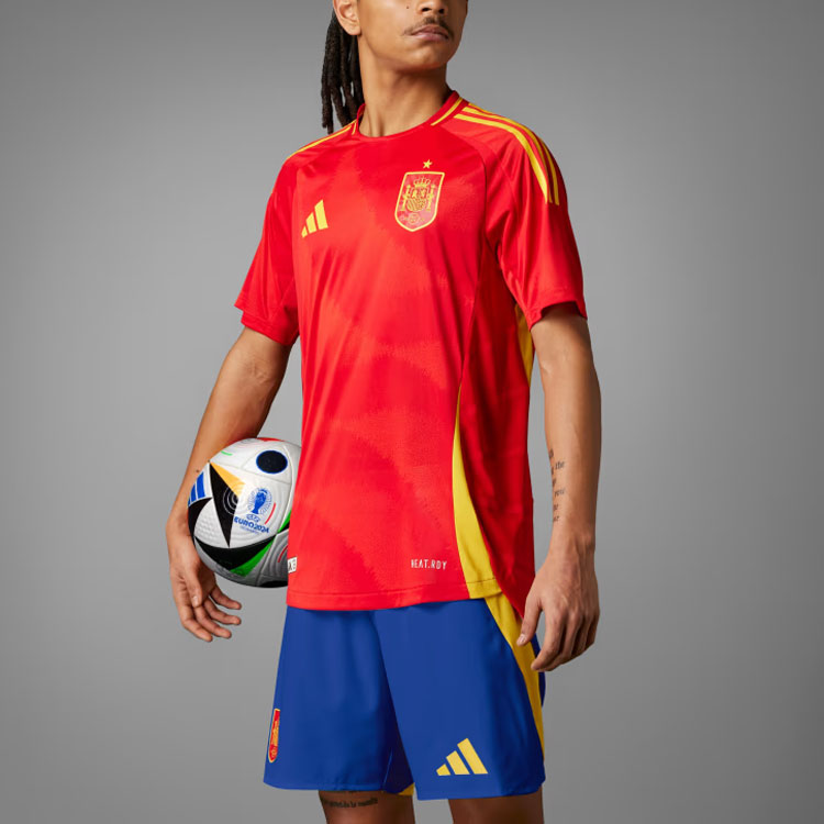 Shop 阿迪達斯西班牙2024主場正品紅色短袖球衣球員版足球衫 IP9333