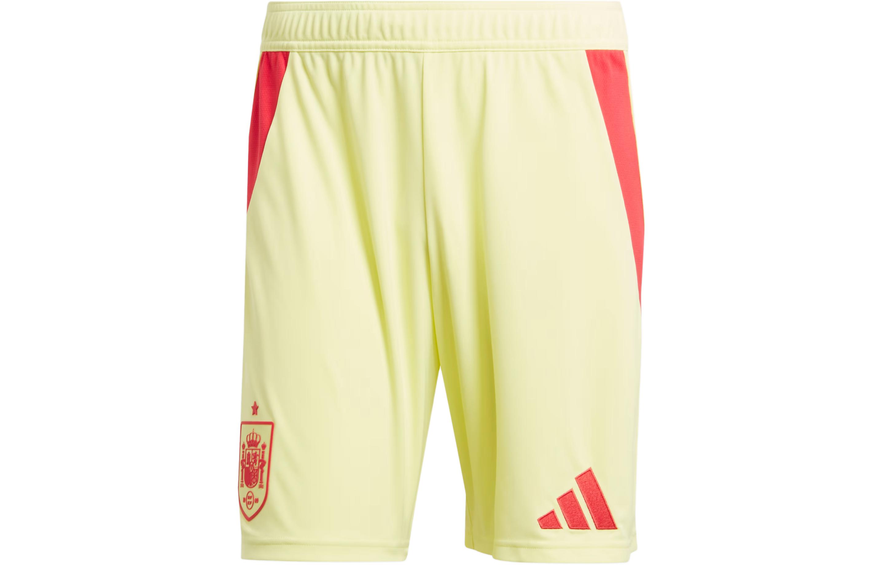 adidas Spain 24 Away Fan Shorts Yellow Multicolor Soccer Pants Edition IM8891