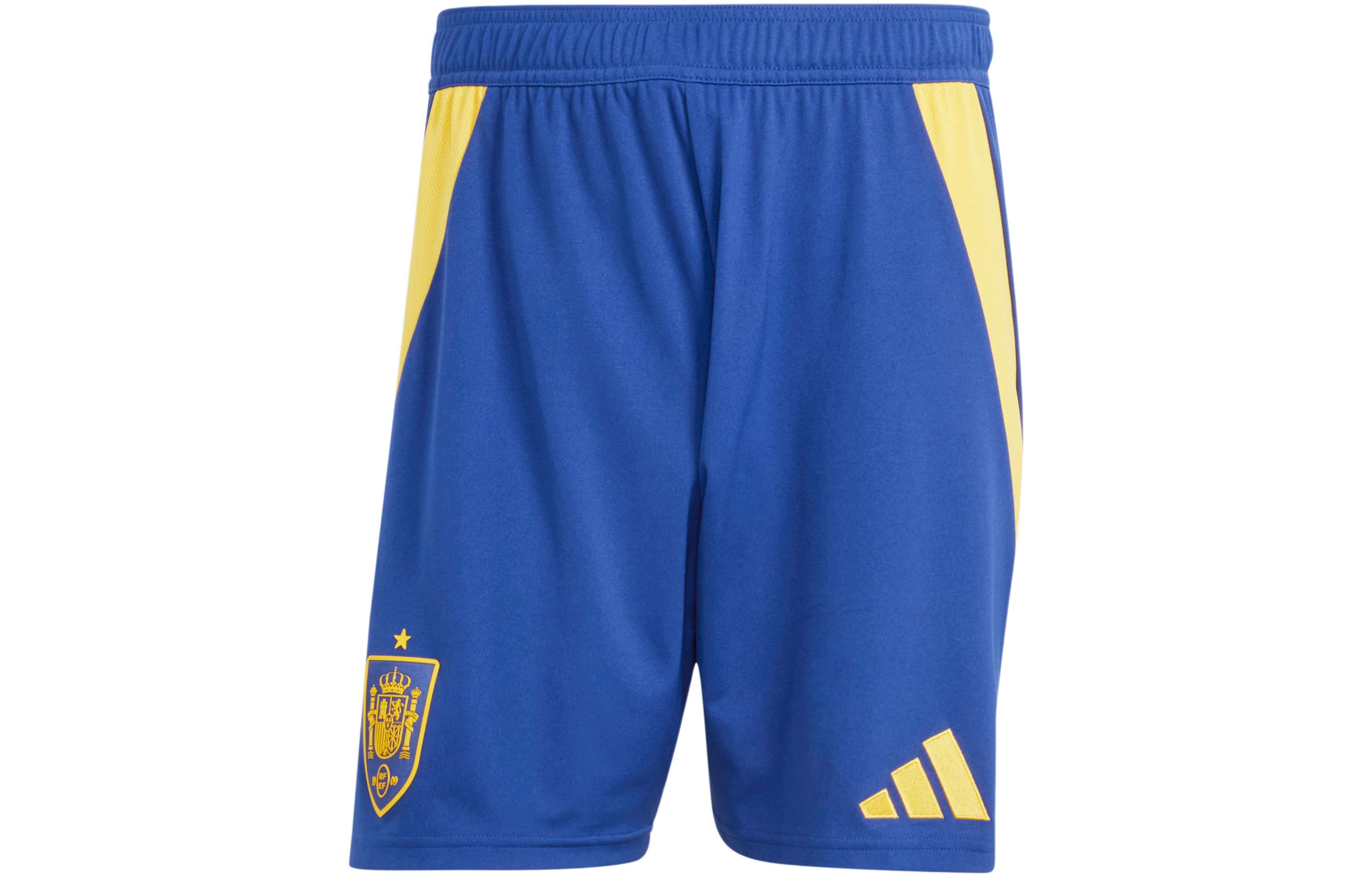 adidas Spain 24 Home Victory Blue Soccer Shorts Fan Version Football Pants IW8150