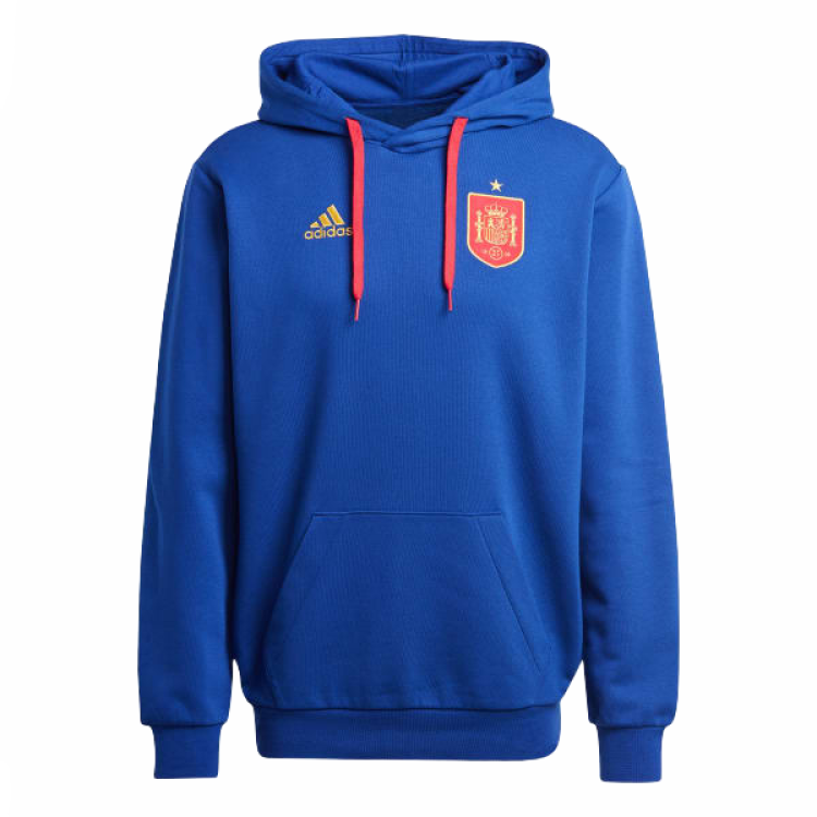 adidas Spain DNA Hoodie Pullover Blue with Logo Embroidery IU2126