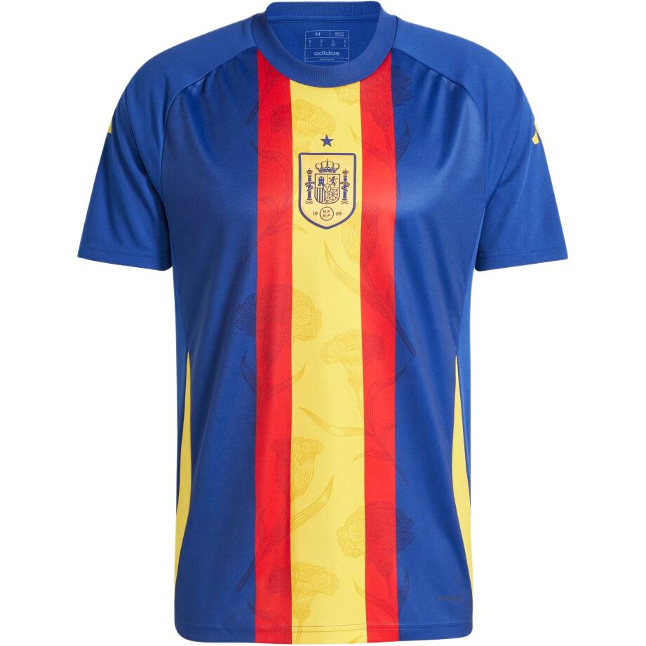 adidas Spain Euro Cup Training Soccer Jersey Victory Blue Shirt IW7891