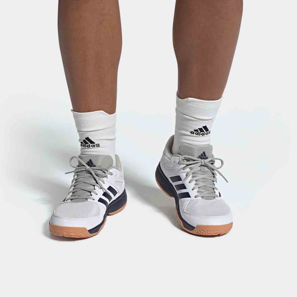 Sizing adidas Speedcourt Indoor Handbalschoenen ''Wit Navy'' EF2623