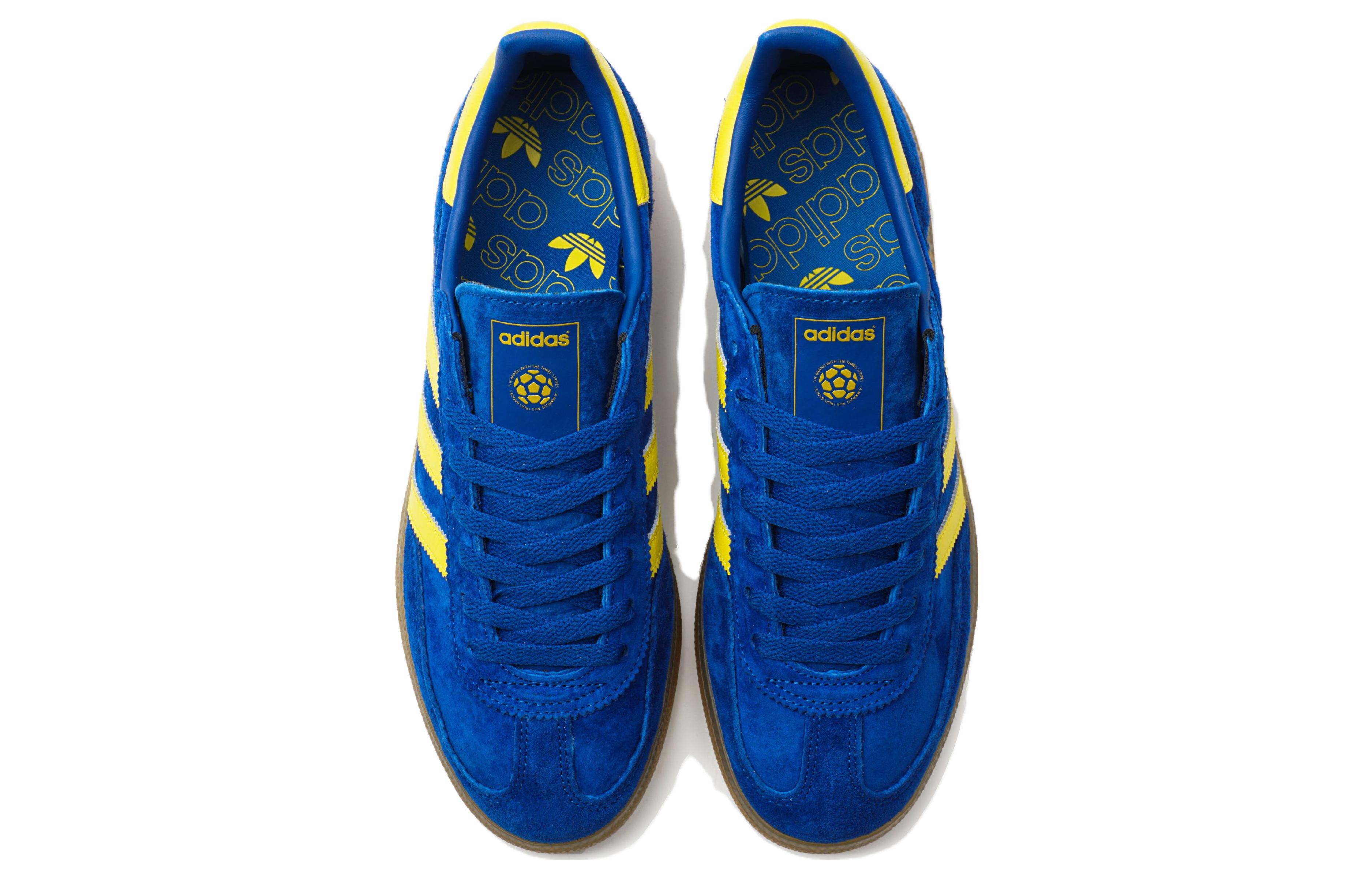 Lookbook adidas Spezial Handball Collegiate Royal Yellow 舒適百搭 低幫 板鞋 男女同款 藍黃色
