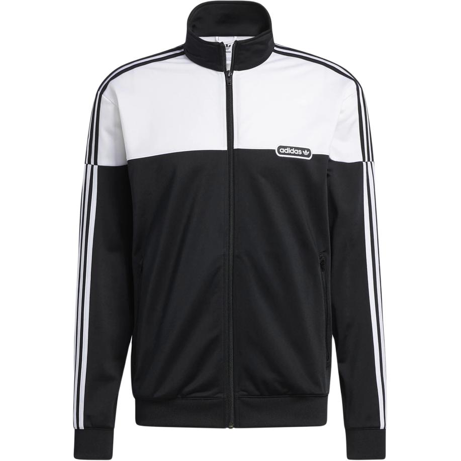 adidas Split Firebird Men’s Black Colorblock Track Jacket with Zip H31302