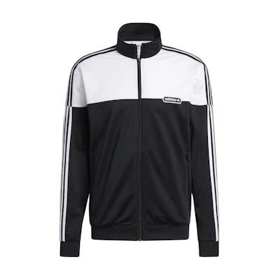 adidas Split Firebird Men’s Black Colorblock Track Jacket with Zip H31302