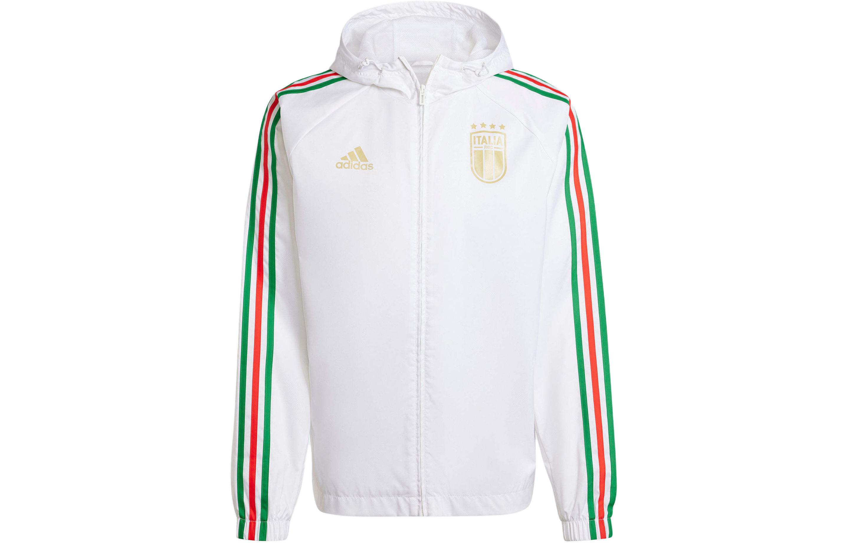 adidas Sport Performance 3-Stripes Colorblock Hoodie Jacket White () IU2107