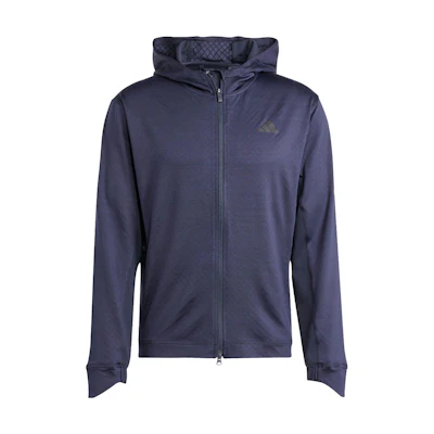 adidas Sport Performance Solid Logo Hoodie Jacket - Navy Blue IL1384