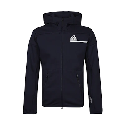adidas Sports Casual Knit Hooded Jacket Dark Navy Blue GM6537