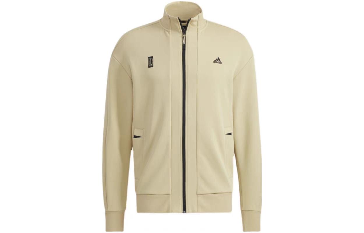 adidas Sports Casual Stand-Up Collar Jacket in Prairie Brown H39335