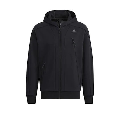 adidas Sports Hooded Casual Jacket Black H39237