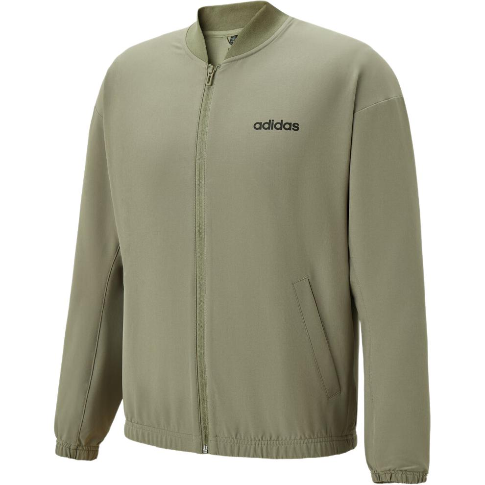 adidas Sports Lifestyle Logo Olive Green Unisex Long-Sleeve Jacket JL9637