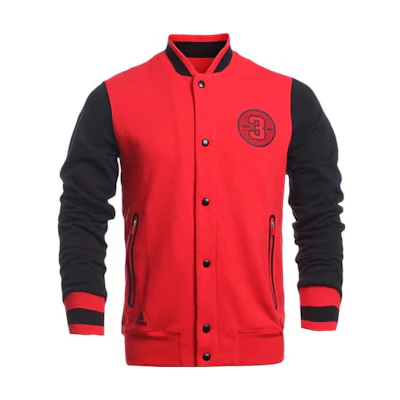 adidas Sports Series Red Knit Long-Sleeve Pilot Jacket Casual Style AJ8231