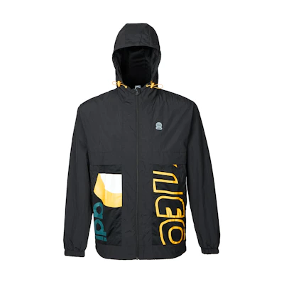 adidas Sports Woven Letter Hooded Jacket Black HS8850