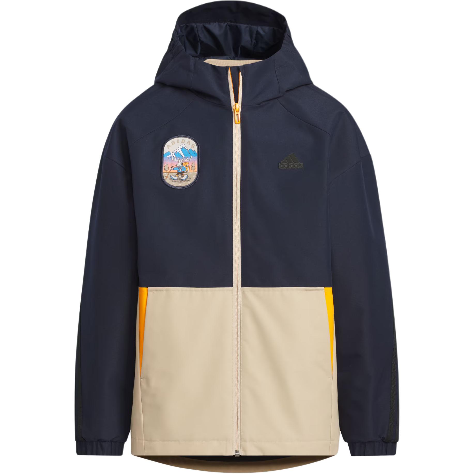 adidas Sportswear 2-IN-1 Down Jacket for Teens - Navy Blue, Hooded & Comfy JJ5019