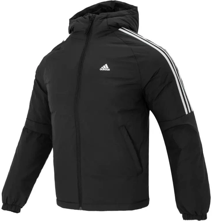 adidas-sportswear-black-windproof-hooded-down-jacket-with-side-stripes-it-8730