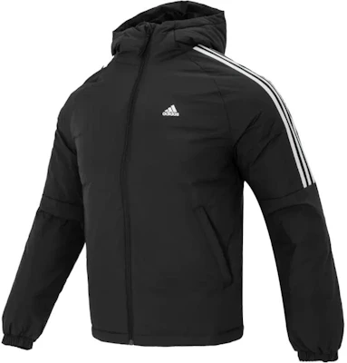 adidas運動防風側條紋黑色連帽羽絨外套 IT8730 Buy adidas運動防風側條紋黑色連帽羽絨外套 IT8730