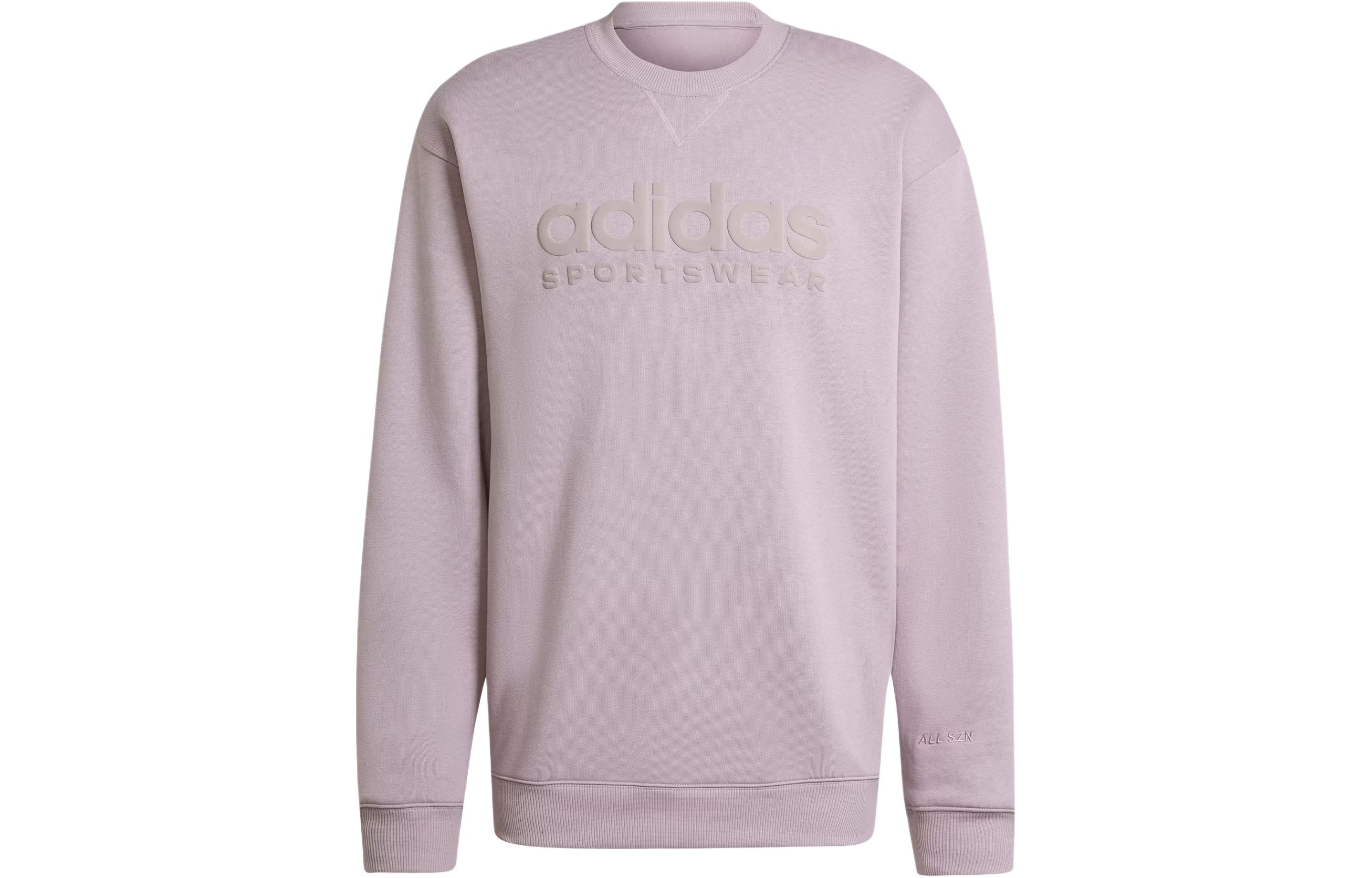 adidas Sportswear All Szn Fleece Graphic Crewneck Sweatshirt Purple - Casual Fit IW1192