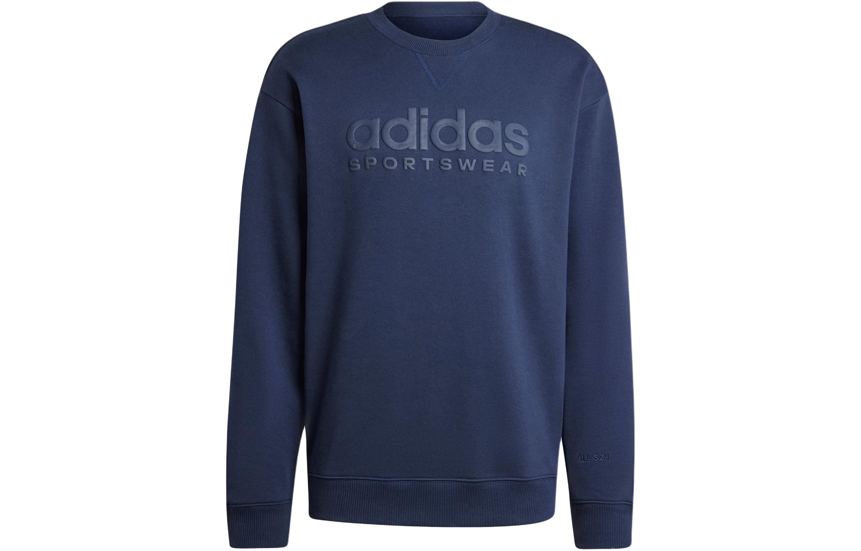 adidas Sportswear All Szn Fleece Graphic Sweatshirt Ink Blue - Crewneck Jumper IW1191