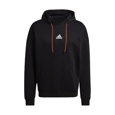 adidas Sportswear Black Long-Sleeve Sweatshirt with Solid Logo Print GQ2223