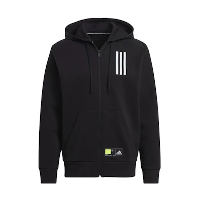 adidas Sportswear Black Training Knit Breathable Sports Hoodie Jacket GM5783