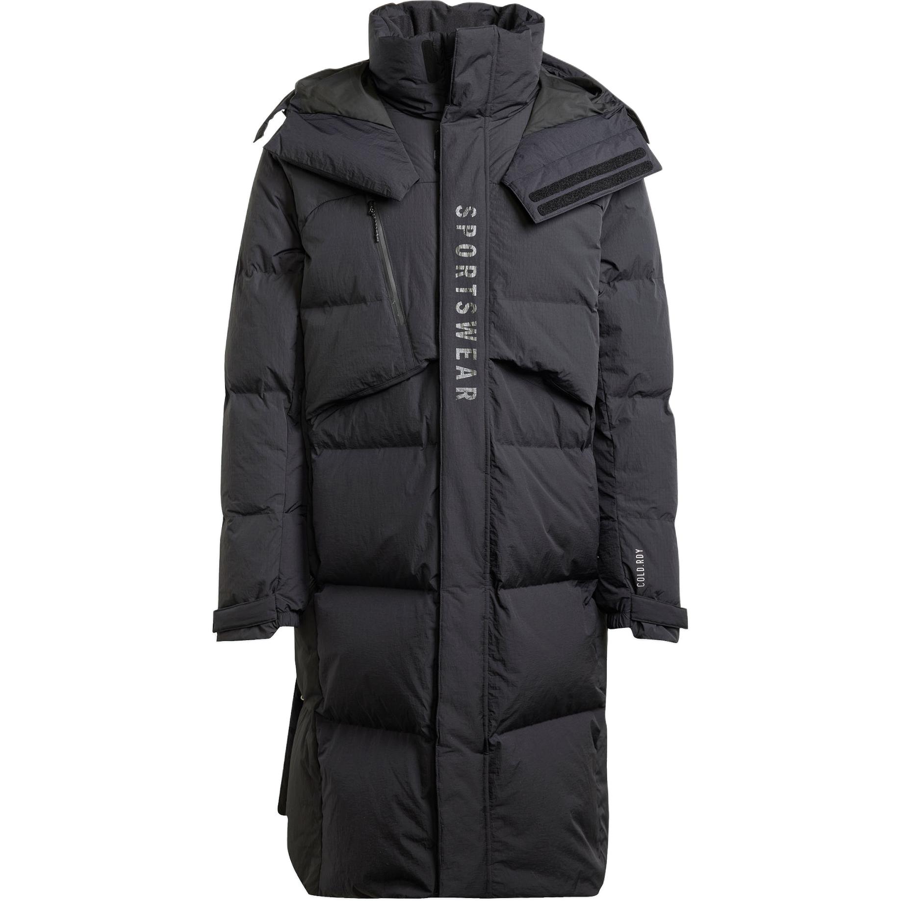 adidas Sportswear COLD.RDY Goose Down Long Coat  Black - Warm & Windproof. JM4605