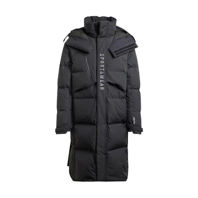 adidas Sportswear COLD.RDY Goose Down Long Coat Black - Warm & Windproof. JM4605
