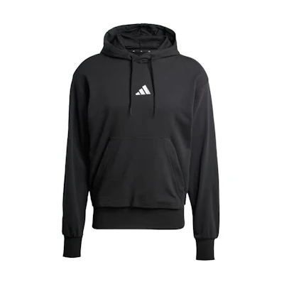 adidas Sportswear ESSENTIALS French Terry Feelcozy Logo Hoodie Black/White JE3849